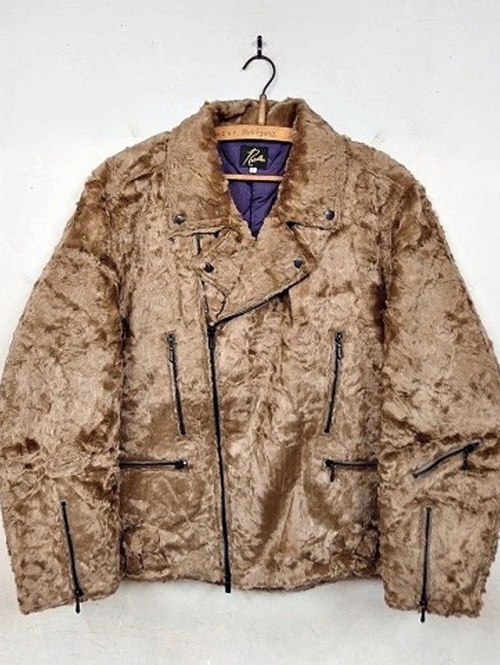 Needles Double Riders Faux Fur Jacket Brown
